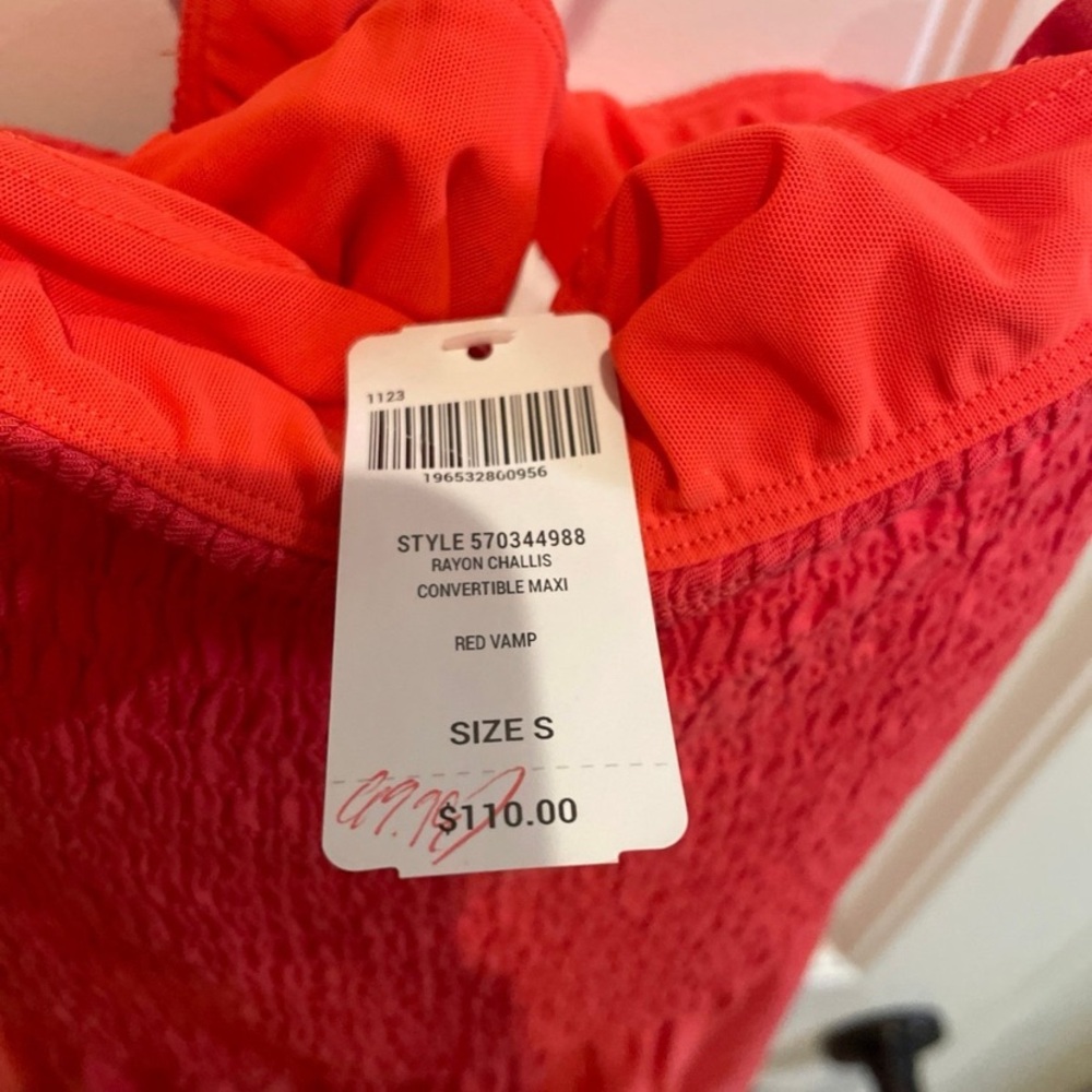 NWT Soma weekend Convertible Maxi Dress Red Small - Picture 5 of 7